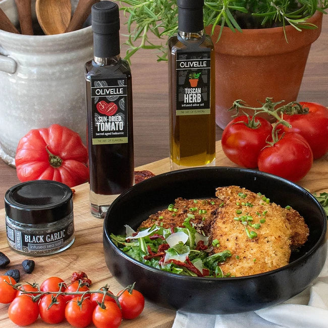 Knasende Toskansk Urtekyllingfileter med Ruccolasalat