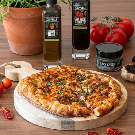 Rustikk tomat-galette med heirloomtomater og balsamico