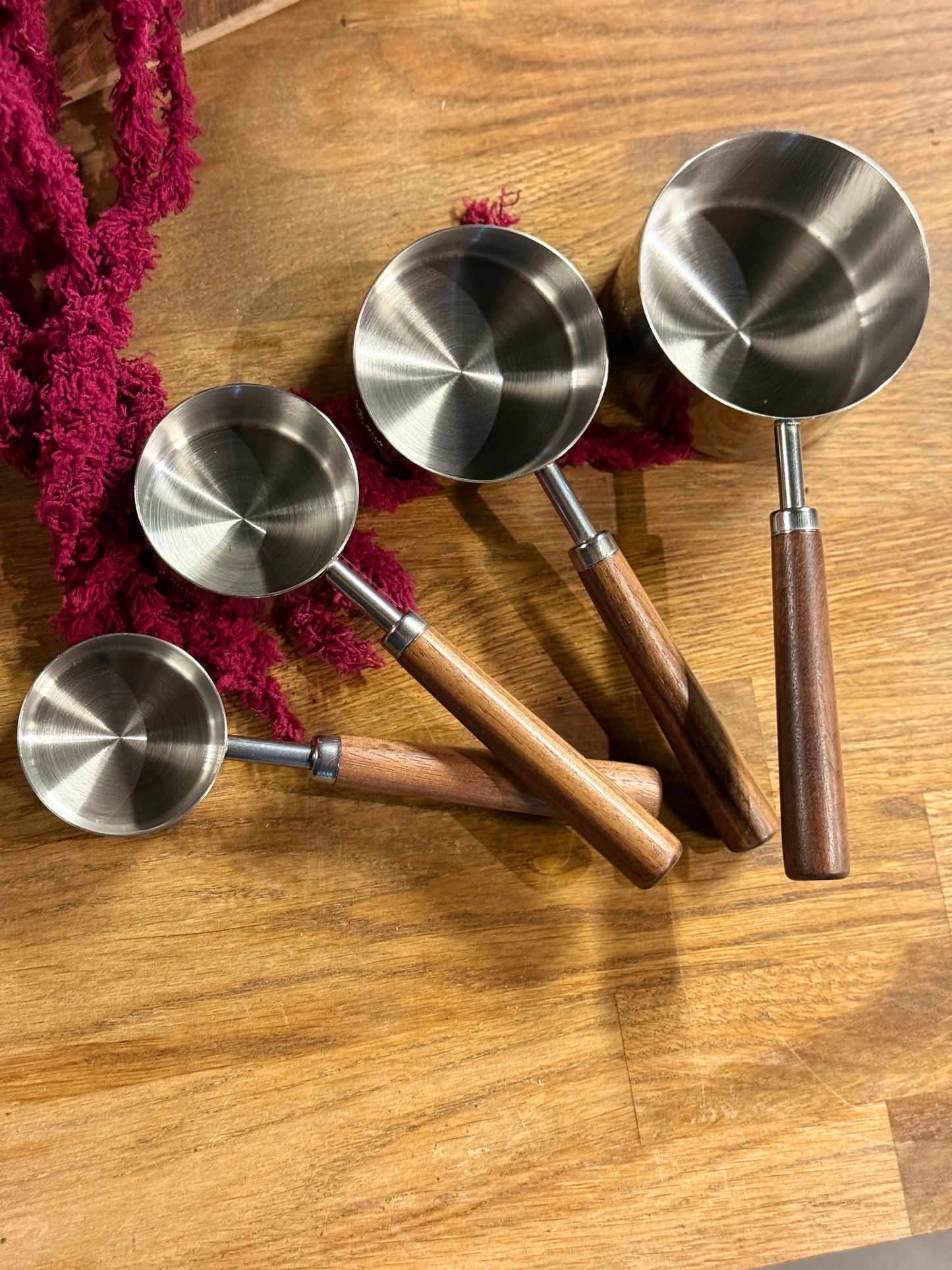 Målesett - Rustfritt & Mørk valnøtt