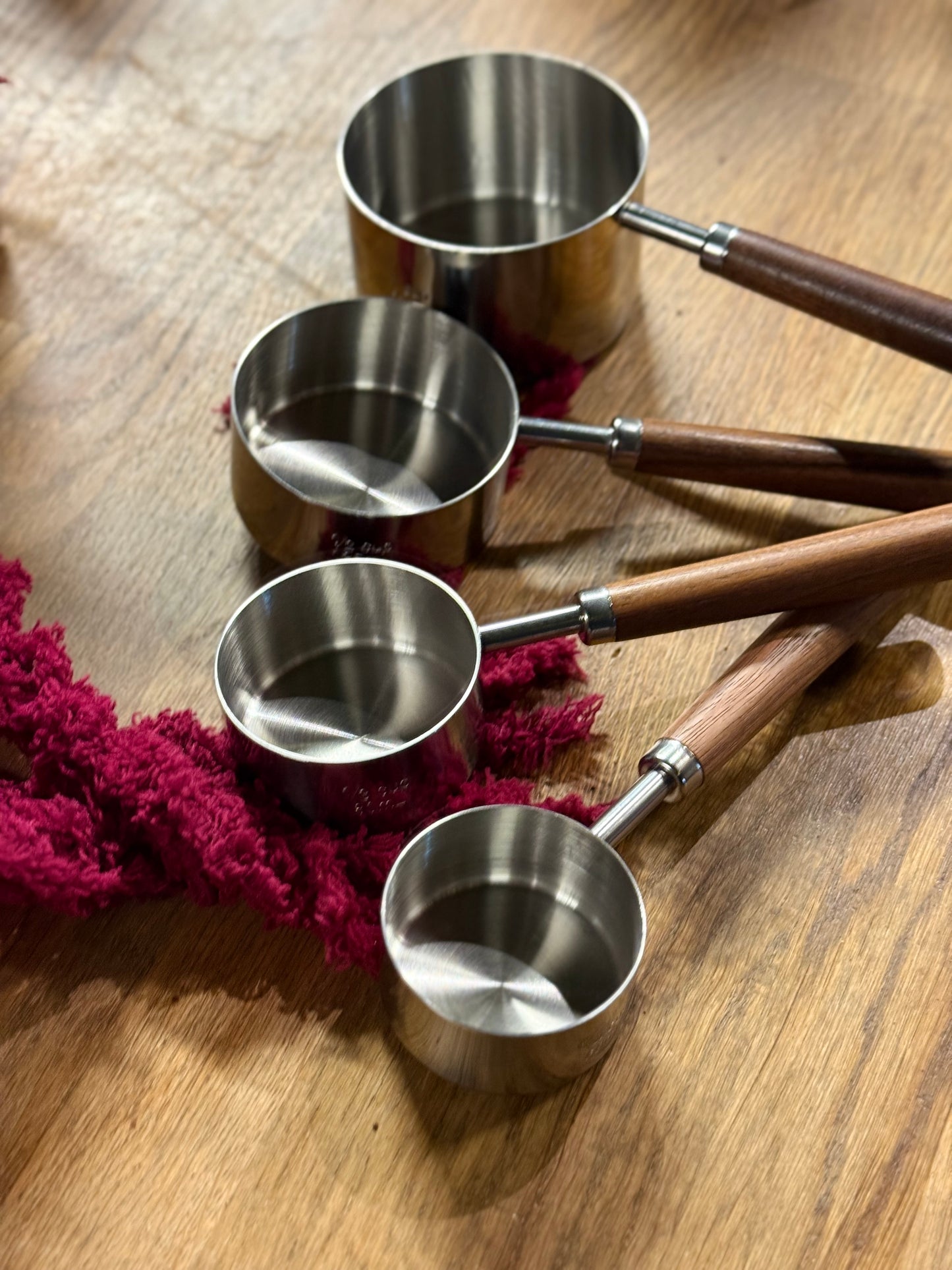 Målesett - Rustfritt & Mørk valnøtt