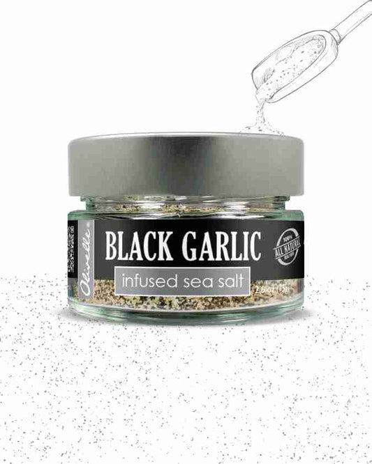 Black garlic infused sea salt