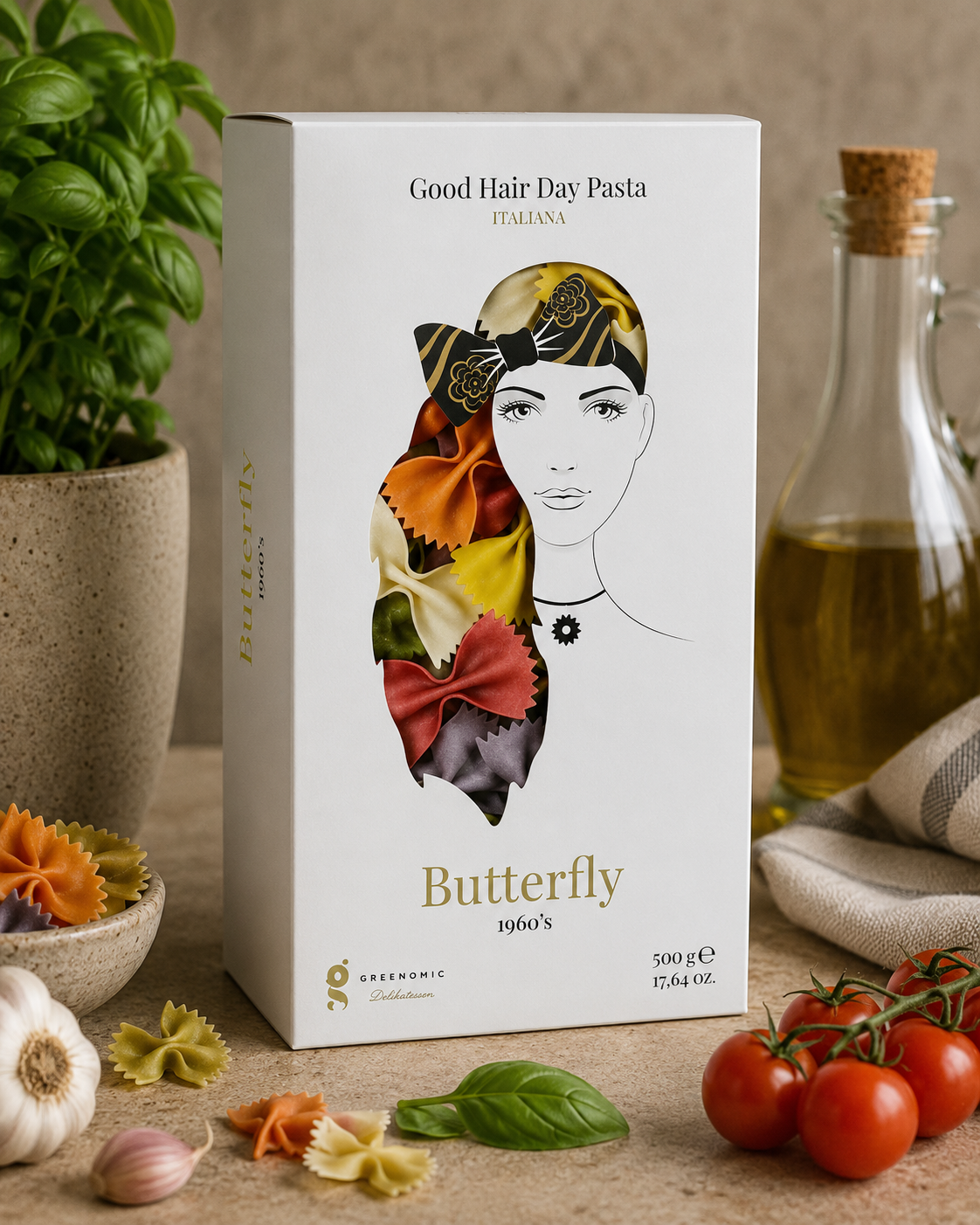 Butterfly 1960's - fargerik farfalle-pasta