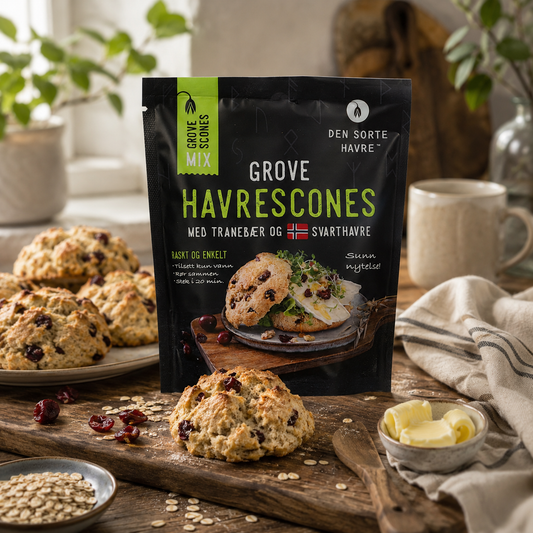 Grove Havrescones mix - med tranebær og svarthavre.