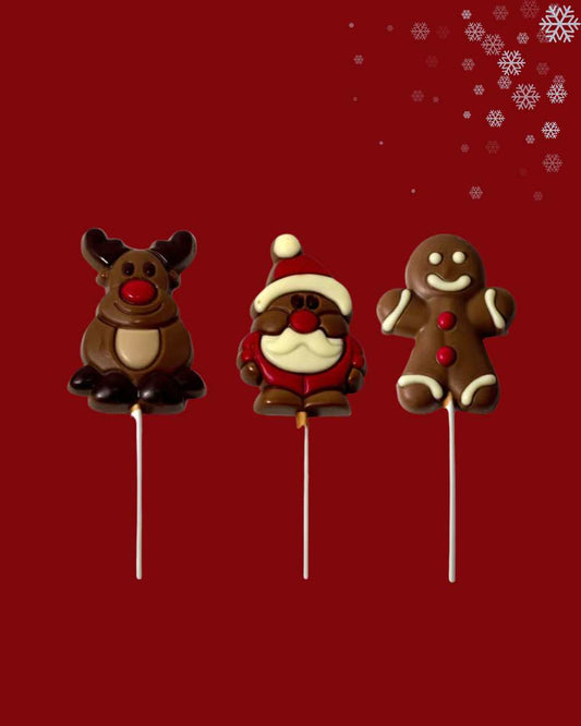Lollies reindeer /santa/ gingerbreadman milk.
